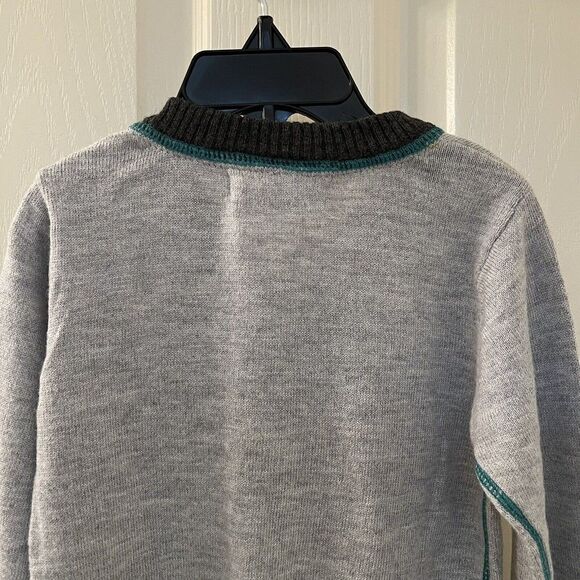 DEUX PAR DEUX Boys Pullover Sweater Like a Viking Gray Wool Angora SZ 18 Months - Picture 10 of 11